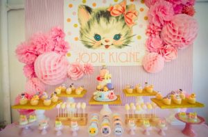 Jodie’s Vintage Kitty Cat Themed Party – 1st Birthday