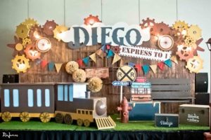 Diego’s Vintage Locomotive Train Themed Party – 1st Birthday
