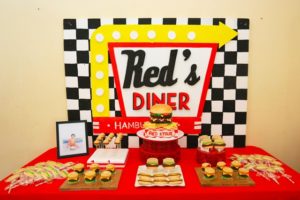 Red’s Burger Diner Themed Party – 1st Birthday