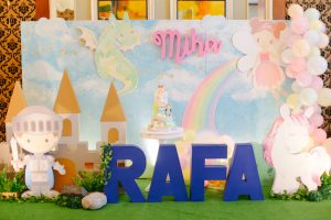 Rafa and Mika’s Whimsical Dragons and Unicorns Themed Party