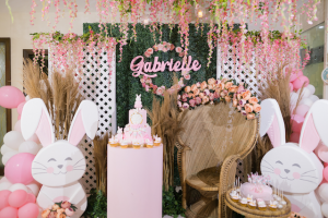 Gabrielle’s Chic Floral Bunny Themed Party – 1st Birthday
