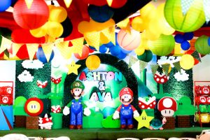 Ashton and Ava’s Super Mario Brothers Themed Joint Party