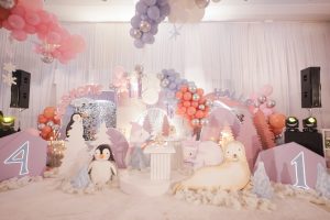 Harmonie and Halle’s Pink Arctic Wonderland